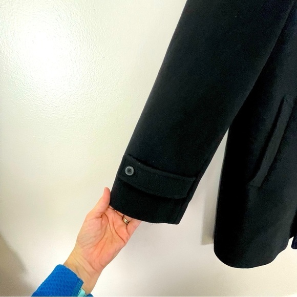 Lands' End Vintage Wool Pea Coat - Black - Size 46 - Picture 5 of 15